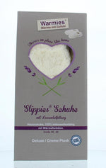 Warmies Slippies maat 4-7 (36-40) creme plush 1.00 Paar
