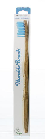 The Humble Co Tandenborstel bamboe medium blauw 1 Stuks