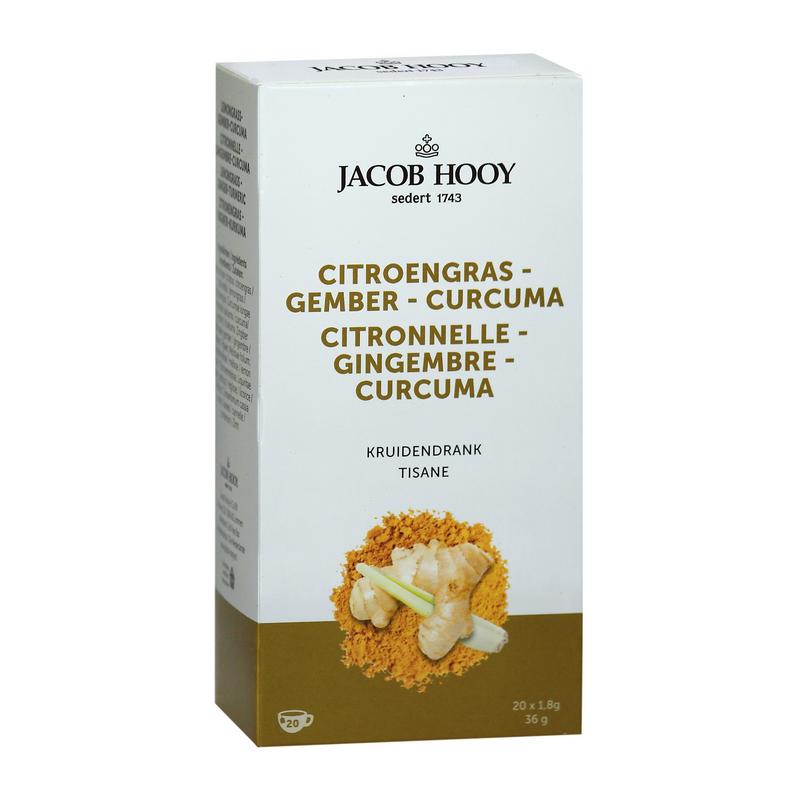 Jacob Hooy Citroengras gember curcuma thee 20.00 Zakjes