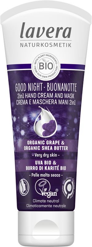 Lavera Good night 2-in-1 handcreme & masker bio 75.00 Milliliter