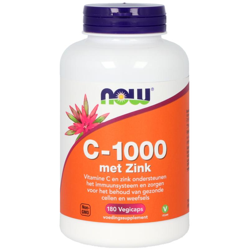 NOW C-1000 met Zink 180.00 Vegetarische capsules