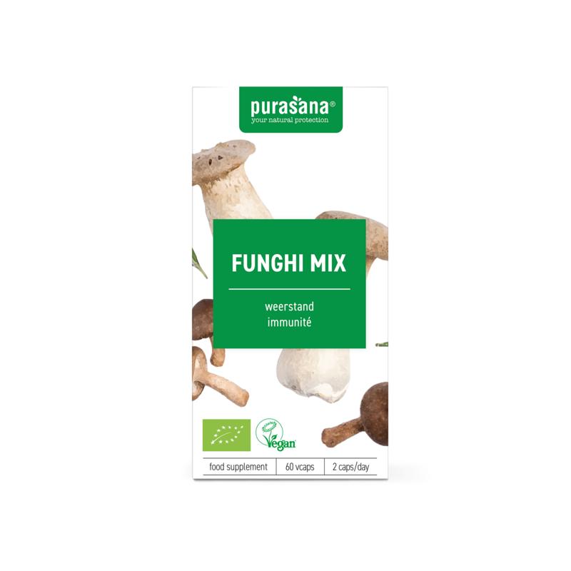 Purasana Funghi mix vegan bio 60.00 Vegetarische capsules