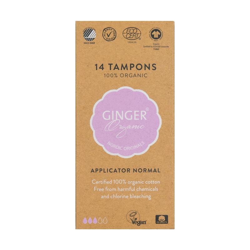 Ginger Organic Tampon normaal met applicator 14.00 Stuks