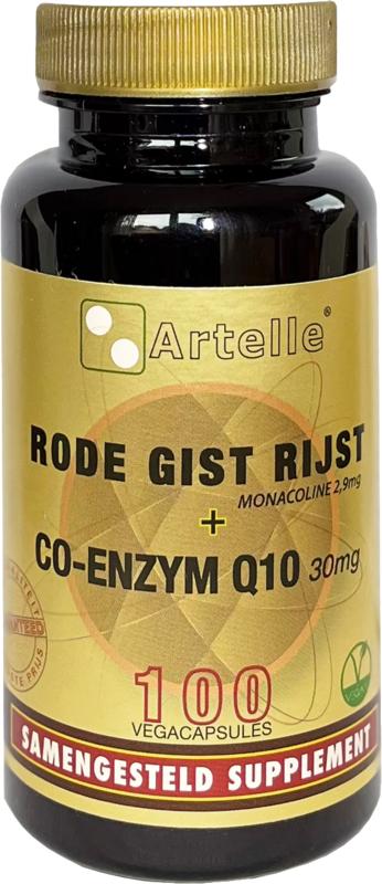 Artelle Rode gist rijst 100mg Q10 30mg 100.00 Vegetarische capsules