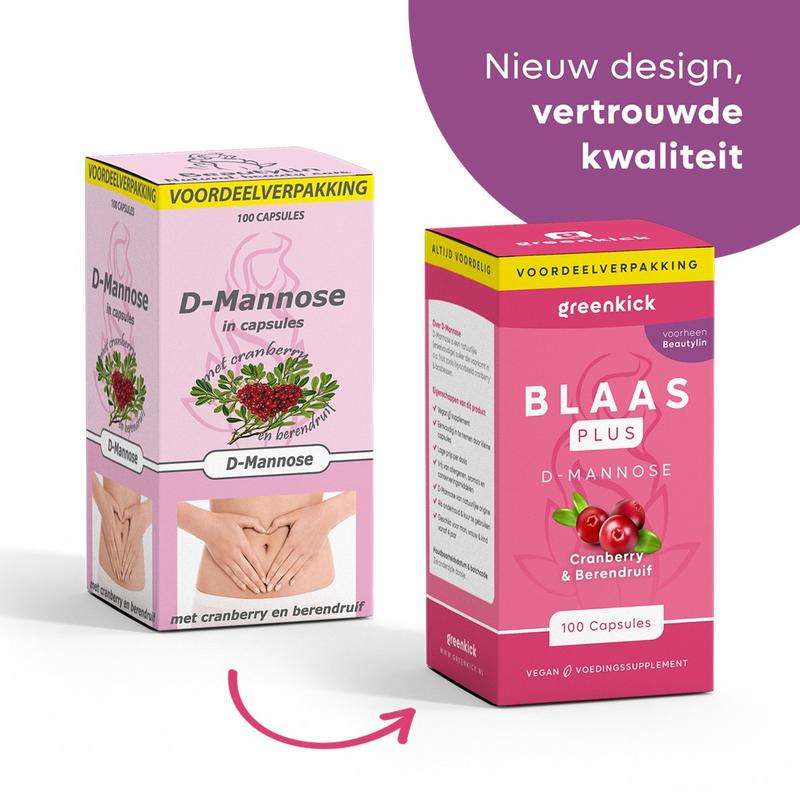 Greenkick D-Mannose cranberry & beredruif 100.00 Capsules