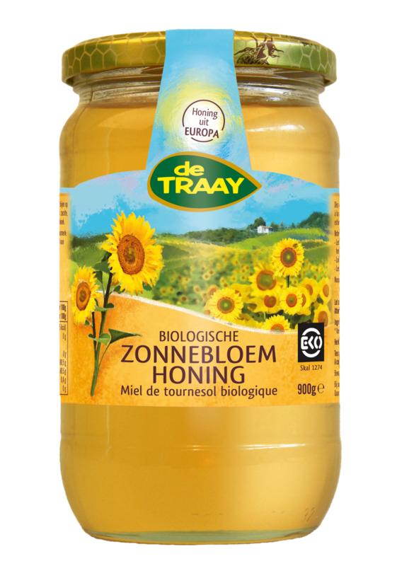 de Traay Zonnebloemhoning creme bio 900.00 Gram