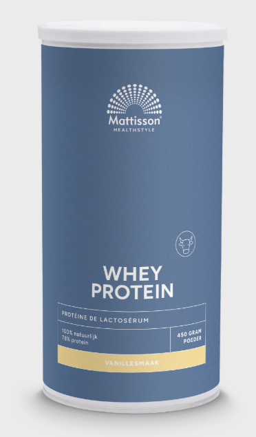 Mattisson Wei whey proteine concentraat vanille 450.00 Gram