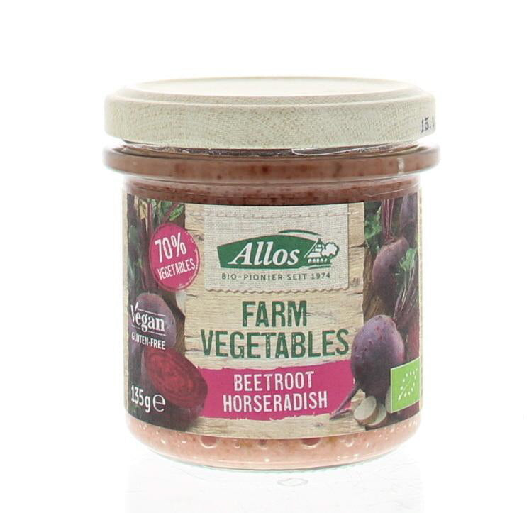 Allos Farm vegetables rode biet & mierikswortel bio 135.00 Gram