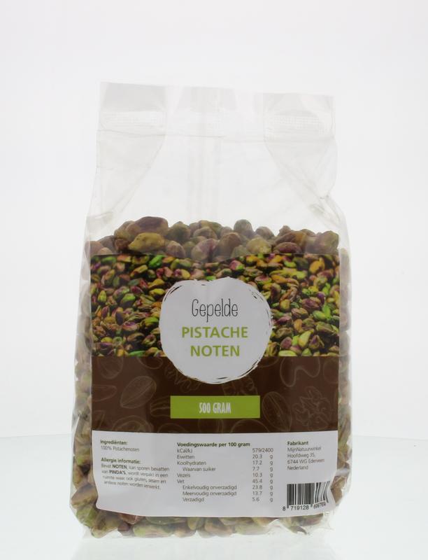 MijnNatuurwinkel Gepelde pistache noten 500 Gram