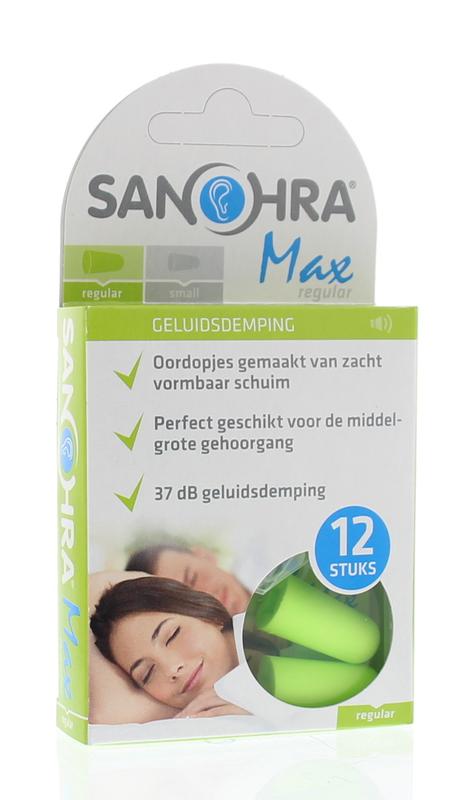 Sanohra Oordoppen foam herrie max regular volwassen 6.00 Paar