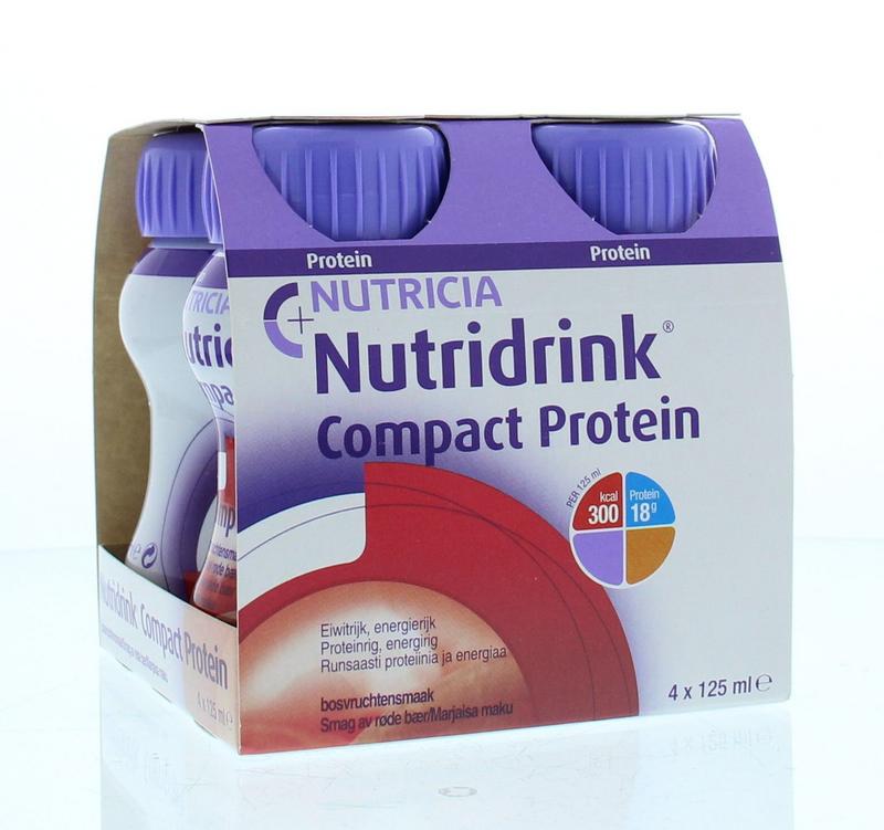 Nutridrink Compact protein rode vruchten 125 gram  4.00 Stuks