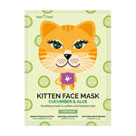 Montagne Kitten sheet face mask cucumber & aloe 1.00 Stuks