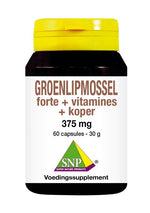 SNP Groenlipmossel forte + vitamines + koper 60.00 Capsules