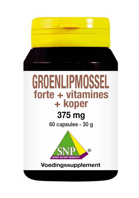 SNP Groenlipmossel forte + vitamines + koper 60.00 Capsules