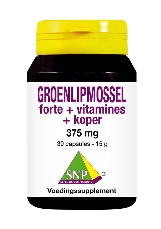SNP Groenlipmossel forte + vitamines + koper 30.00 Capsules