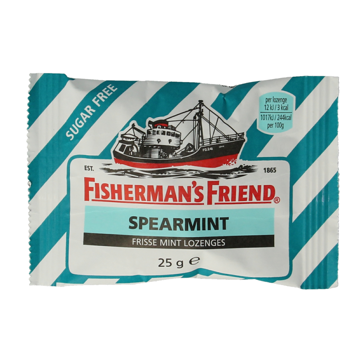 Fisherman's Friend Spearmint suikervrij 25.00 Gram