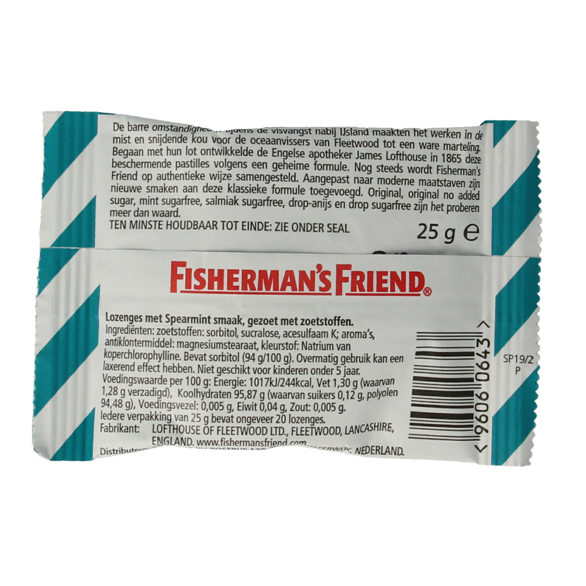 Fisherman's Friend Spearmint suikervrij 25.00 Gram