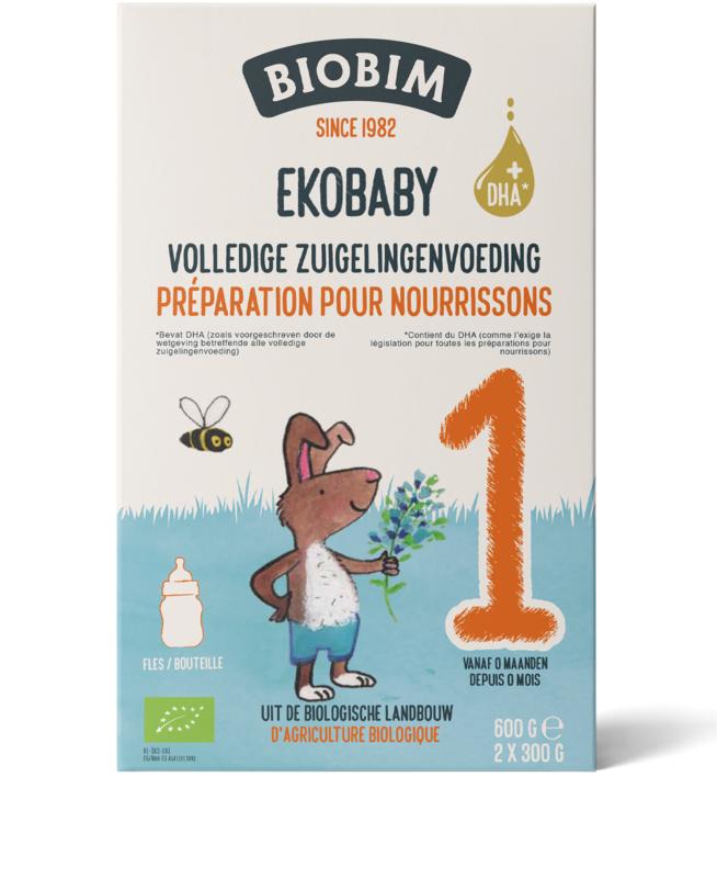 Biobim Ekobaby 1 volledige zuigelingenvoeding 0+ mnd bio 600.00 Gram