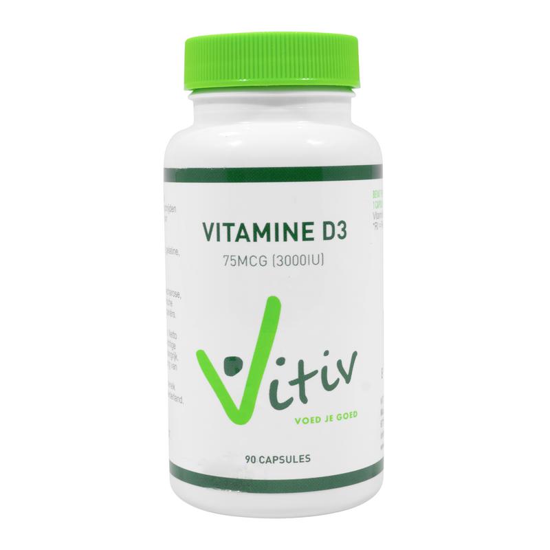 Vitiv Vitamine D3 3000IU/75mcg 90.00 Softgels