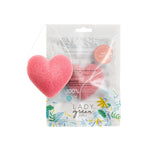 Lady Green Konjac gezichtsspons rose 1.00 Stuks