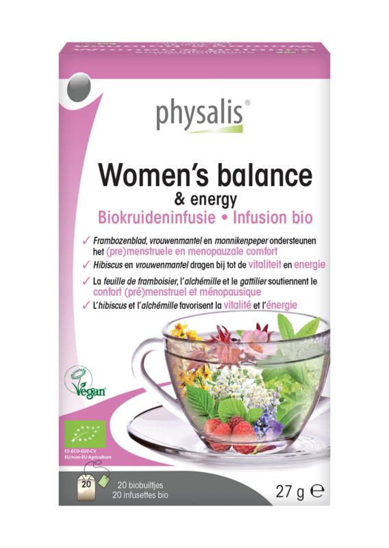 Physalis Women's balance & energy kruideninfusie bio 20.00 Zakjes