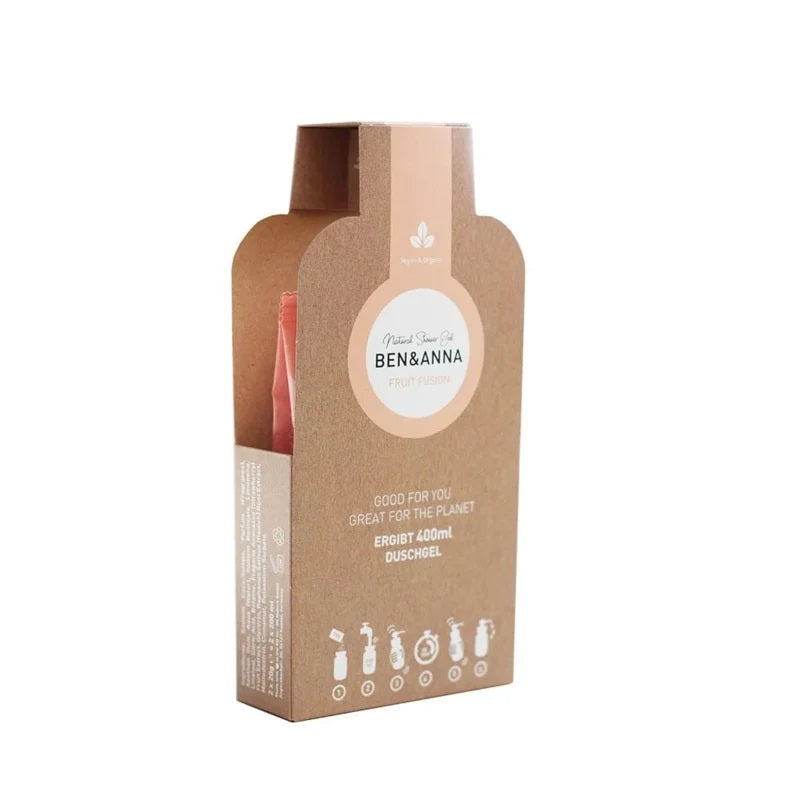 Ben & Anna Showergel flakes fruit fusion 2.00 Stuks