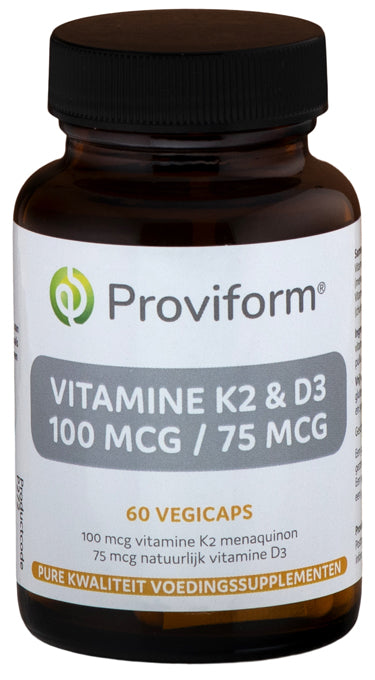 Proviform Vitamine K2 100mcg & D3 75mcg 60.00 Vegetarische capsules