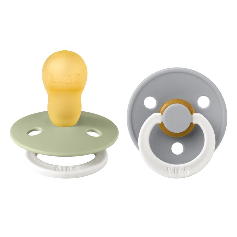 Bibs Fopspeen maat 3 - sage/cloud night 2pack 2.00 Stuks