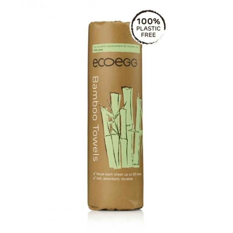 Eco Egg Bamboo schoonmaakdoekjes op rol 20.00 Stuks