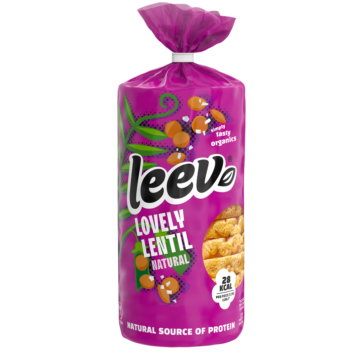 Leev Lovely lentil cakes natural bio 100.00 Gram