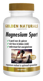 Golden Naturals Magnesium sport 120.00 Vegetarische capsules