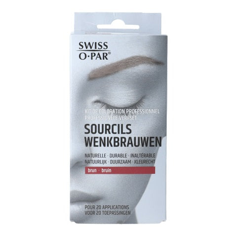 Swiss O-Par Professionele verfset wenkbrauwen bruin 1.00 Set